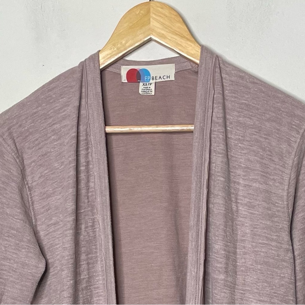 Free People Beach Bicoastal Long Duster Cardigan Sweet Whisper XS - Picture 11 of 12